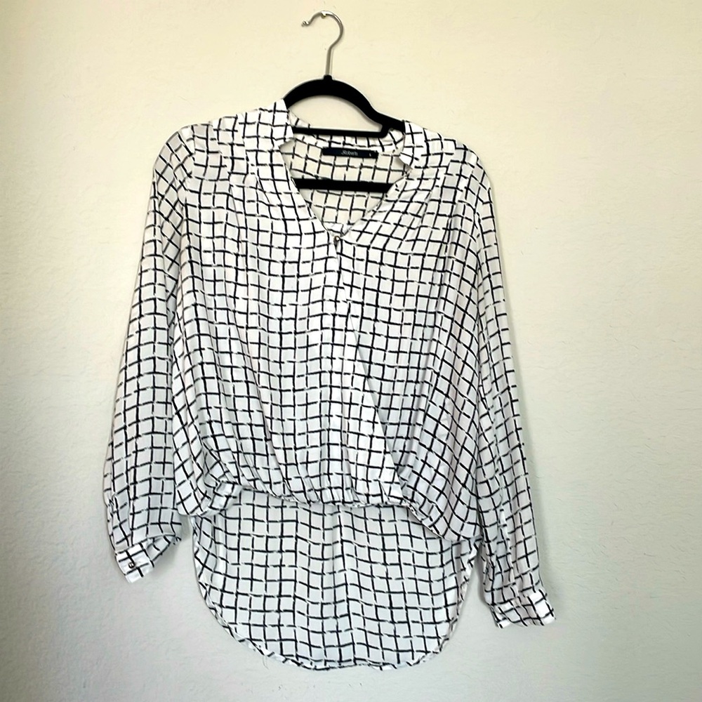 Black and white blouse size Small